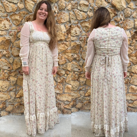 SOLD Vintage Gunne Sax Maxi dress - Picture 7 of 8